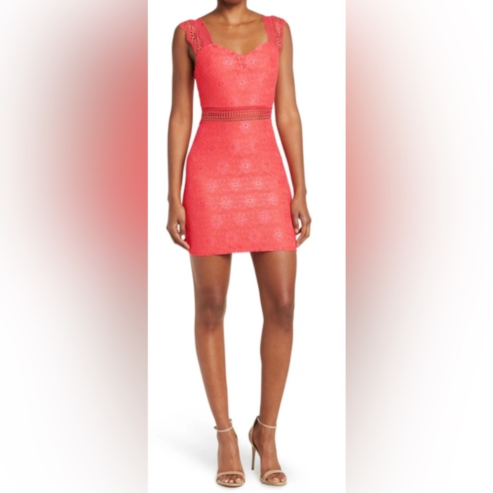 NSR Provance Pink Stretch Lace Mini Dress Size Small (2-4) NWT